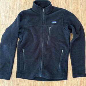 Patagonia Synchilla Full Front Zip Black Fleece Outdoor Hiking Camp Jacket Sz S